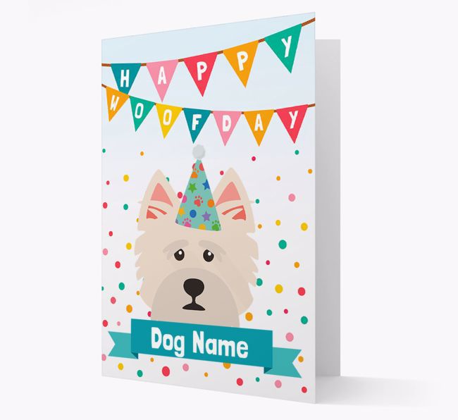 Personalized Card 'Happy Woofday {dogsName}' with {breedCommonName} Icon